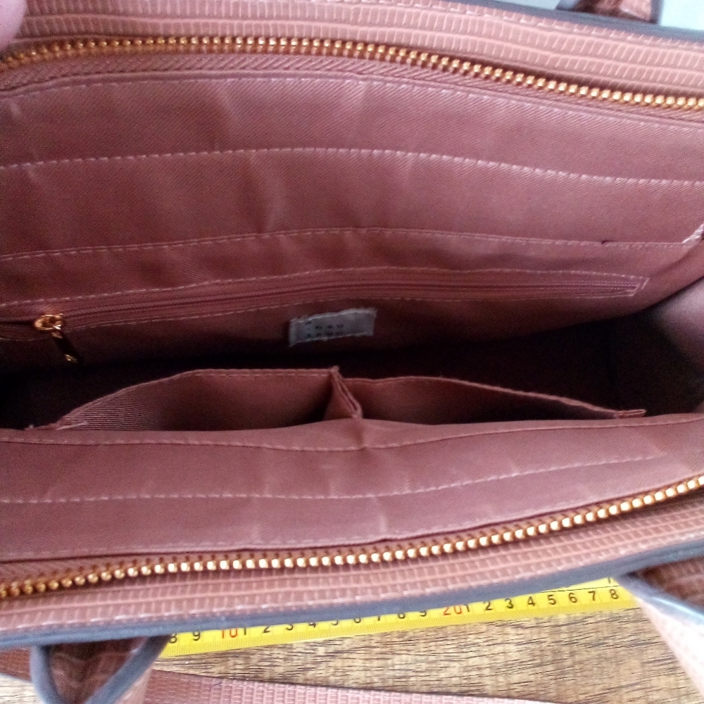 A New Day Zip Closure Satchel Handbag with asjustable strap - Picture 4 of 5